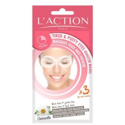 TIRED AND PUFFY EYES REDUCER MASKS, PARCHES OJOS CANSADOS (x 3)